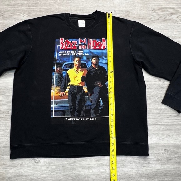 Boyz N the Hood Graphic Sweatshirt Black Crewneck Long Sleeve Hip Hop Movie XL - Picture 7 of 11
